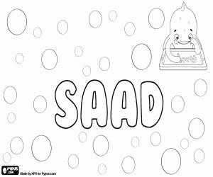 Saad, name of Arabic origin coloring page