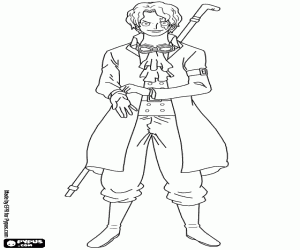 Sabo, character of One Piece coloring page