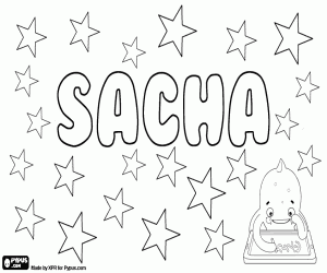 Sacha, variant of Sasha coloring page