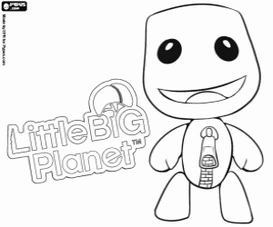 Sackboy, LittleBigPlanet character coloring page