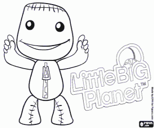 Sackboys, LittleBigPlanet coloring page