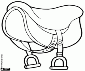 Saddle coloring page