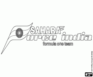 Sahara Force India F1 Team logo coloring page