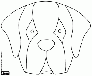 Saint Bernard mask coloring page