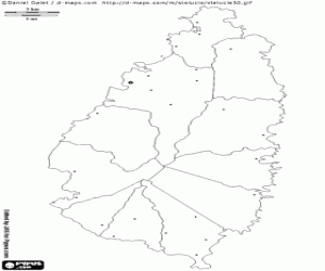 Saint Lucia map coloring page