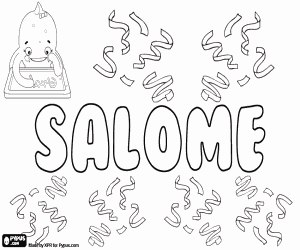 Salome, biblical name coloring page