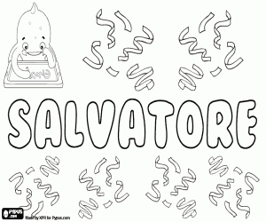 Salvatore, Italian name coloring page