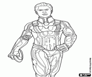 Sam Flynn is CLU 2.0 coloring page