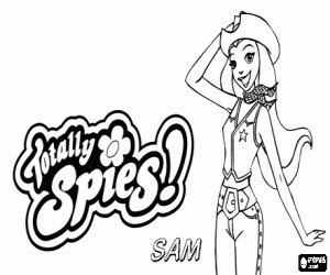 Samantha of Totally Spies coloring page