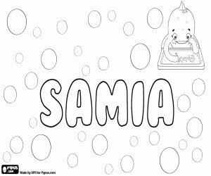 Samia, variant of Samya coloring page
