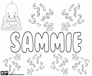Sammie, variant of Sammy coloring page