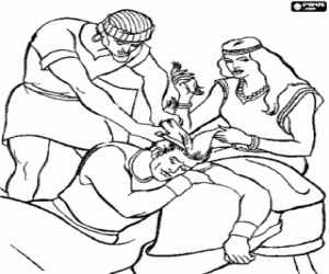 Samson and Delilah coloring page