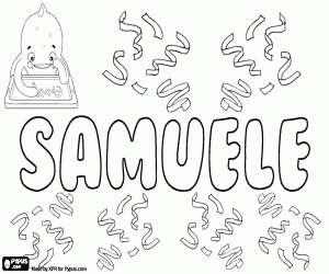 Samuele, Italian name coloring page