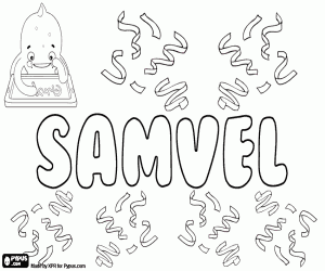 Samvel, Armenian male name coloring page