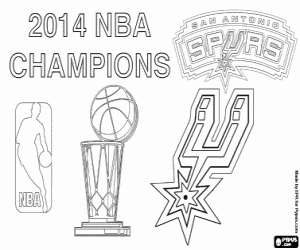 San Antonio Spurs 2014 NBA Champion coloring page