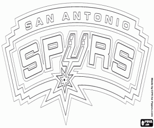 San Antonio Spurs emblem coloring page