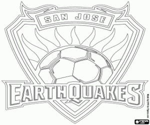 San Jose Earthquakes logo coloring page
