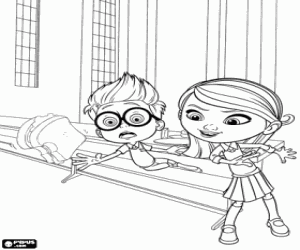 The sandwich, Sherman and Penny coloring page