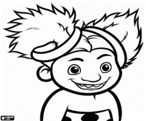 Sandy Croods,prehistoric little girl coloring page