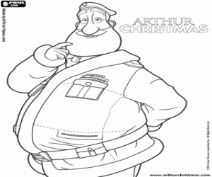 Santa Claus from Arthur Christmas coloring page