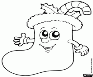 Santa Claus boot coloring page
