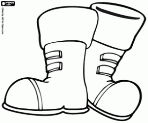 Santa Claus boots coloring page