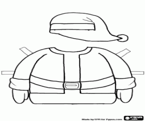 Santa Claus clothes coloring page
