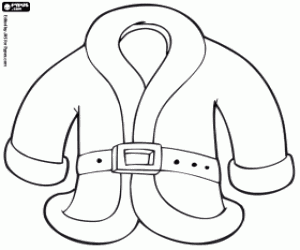 Santa Claus coat coloring page