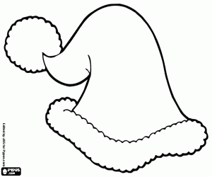 Santa Claus hat, decoration coloring page