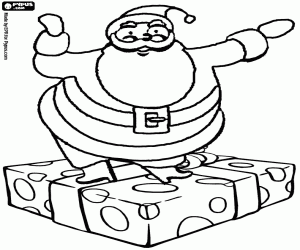 Santa Claus's open arms coloring page