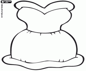 Santa Claus wife's dress coloring page