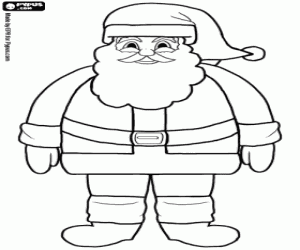 Santa Claus with his typical costume coloring page