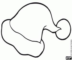 The Santa hat coloring page