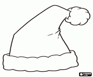 Santa's hat coloring page