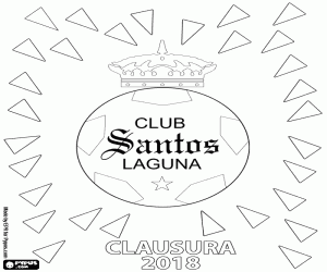 Santos, the 2018 Clausura champion coloring page