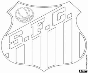 Santos FC emblem coloring page