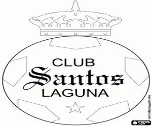 Santos Laguna badge coloring page