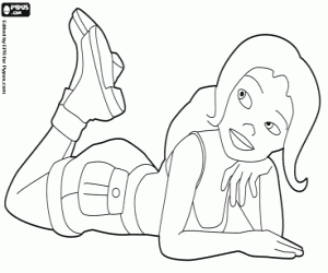 Sara, a Tad Jones character coloring page