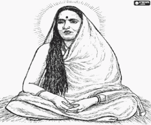 Sarada Devi, Ramakrishna coloring page