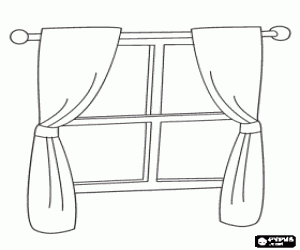A sash window coloring page