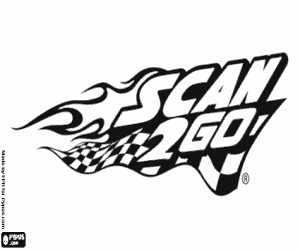 Scan2Go logo coloring page