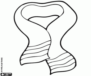 Scarf with stripes coloring page
