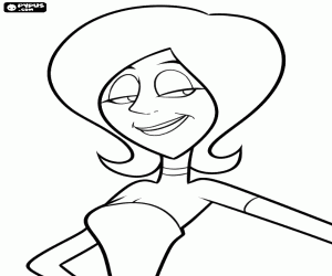 Scarlet Overkill, a supervillain coloring page