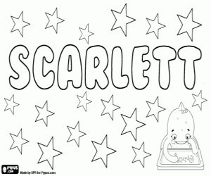 Scarlett, English name coloring page
