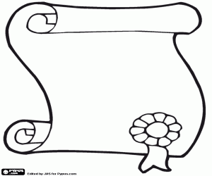 A school diploma coloring page