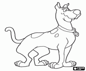 Scooby-Doo, the protagonist dog coloring page