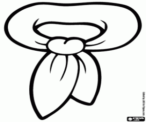 Scouts neckerchief coloring page