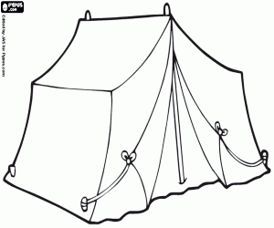 The scouts's large tent coloring page