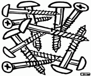Screws coloring page