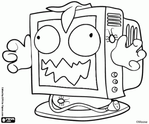 Scummy Screen, Trash Pack coloring page